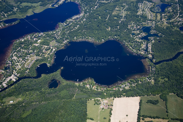 Base Line Lake in Livingston County, Michigan